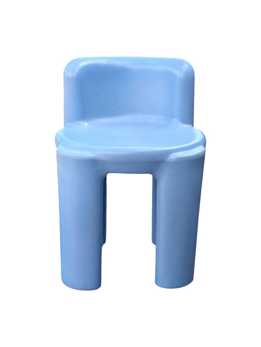 Vintage Little Tikes Toddler CHILD SIZE Blue Chunky Chair Sturdy Plastic